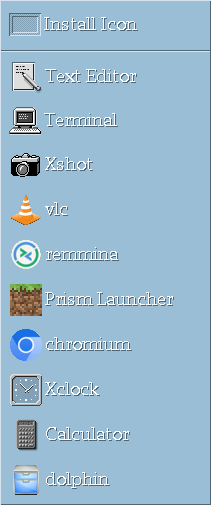 Personal Applications Window